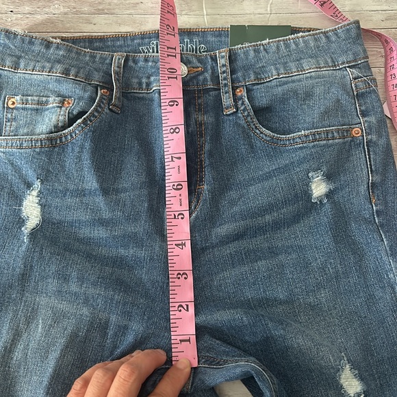Wild Fable High Rise Skinny Medium Wash Distressed Jeans - Picture 10 of 12